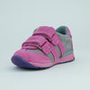 Toddler Velcro Trainers - Dark Pink/Grey