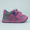 Toddler Velcro Trainers - Dark Pink/Grey