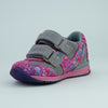 Toddler Velcro Trainers - Pink Pattern/Grey