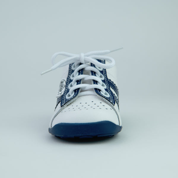 Leather Sneakers - White/Blue