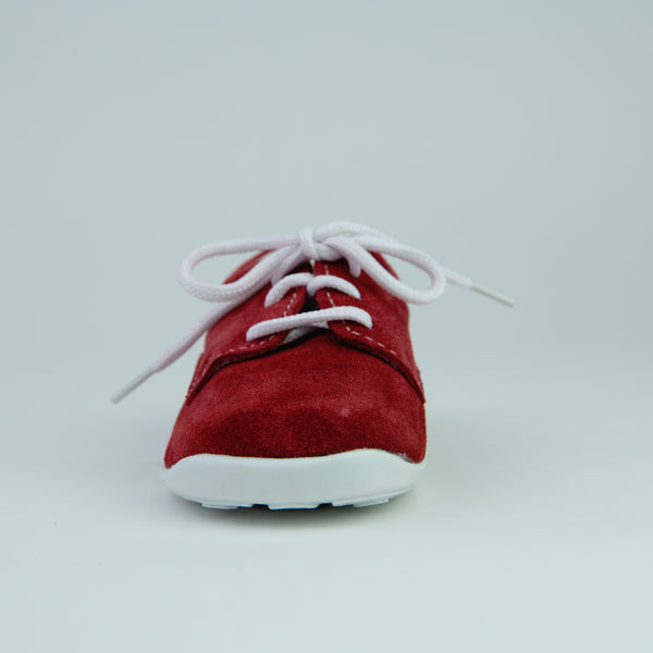 Suede Toddler Shoes - Red/White